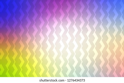 Light Multicolor vector cover with stright stripes. Lines on blurred abstract background with gradient. Pattern for ads, posters, banners.