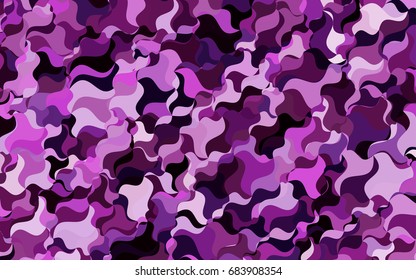 Light Multicolor vector crooked abstract template. Creative illustration in halftone arched style with gradient. The pattern of blurred lines for your business design.