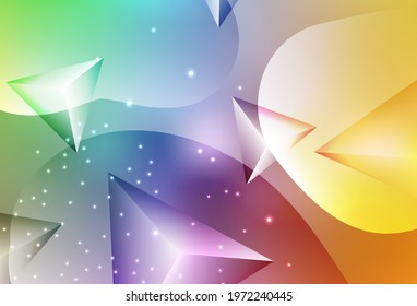 Light Multicolor vector Design with connection of dots and lines on colorful background. Blurred bubbles on abstract background with colorful gradient. Smart design for business ads.