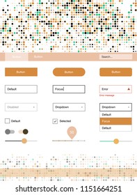Light Multicolor vector design ui kit with dots. Colorful Style guide with circles on abstract background. Beautiful layout for websites, landing pages.