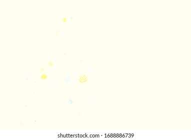 Light Multicolor vector doodle backdrop with leaves. Colorful abstract illustration with leaves in doodle style. New template for your design.