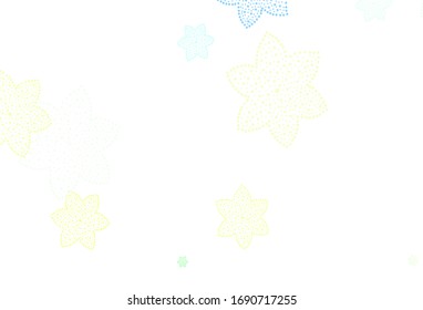 Light Multicolor vector doodle backdrop with flowers. An elegant bright illustration with flowers. Brand new style for your business design.