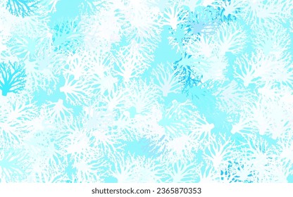 Light Multicolor vector doodle backdrop with branches, leaves. Decorative design in Indian style on white background. Colorful pattern for kid's books.