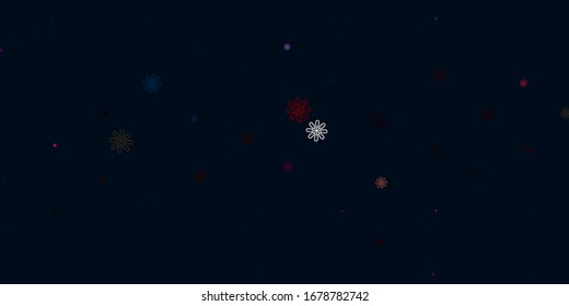 Light Multicolor vector doodle background with flowers. Colorful flowers in natural style on simple background. Smart design for wrapping, wallpapers.