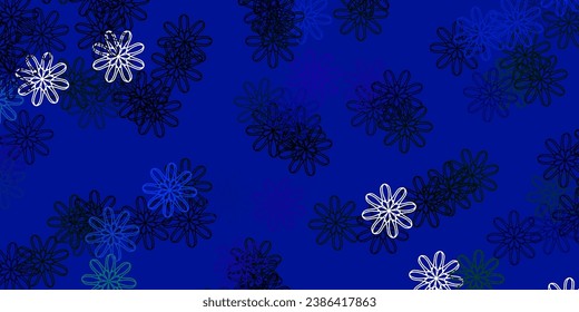 Light Multicolor vector doodle background with flowers. Colorful flowers in natural style on simple background. Colorful pattern for spring parties.