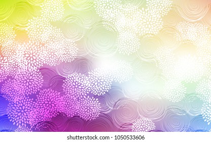 Light Multicolor vector doodle bright layout. Colorful illustration in doodle style with flowers. The pattern can be used for wallpapers and coloring books.