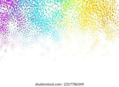 Light Multicolor vector doodle pattern with leaves. Brand new colored illustration in blurry style with leaves. Colorful pattern for kid's books.