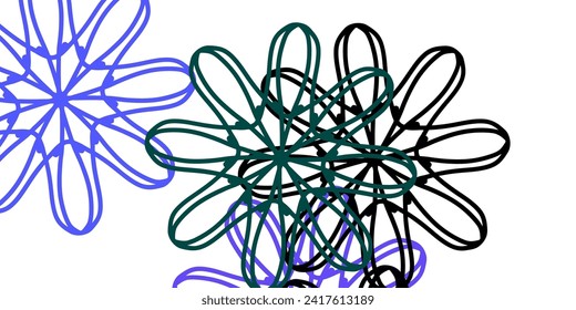 Light Multicolor vector doodle pattern with flowers. Simple colored illustration with abstarct flowers. Pattern for website designs.