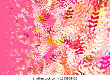 Light Multicolor vector doodle template with leaves. Colorful illustration in doodle style with leaves. Hand painted design for web, leaflets.