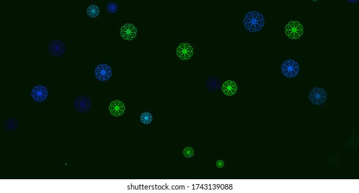 Light Multicolor vector doodle template with flowers. Colorful flowers in natural style on simple background. Pattern for website designs.