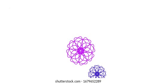 Light Multicolor vector doodle texture with flowers. Modern design with gradient Flowers on abstract background. Brand new business design.