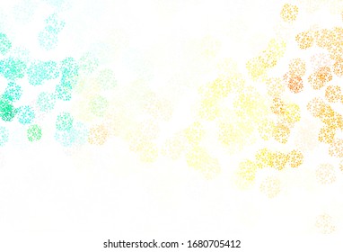 Light Multicolor vector elegant background with leaves. Shining colored illustration with leaves in doodle style. Pattern for heads of websites, designs.
