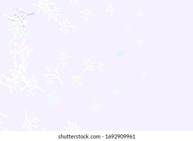 Light Multicolor vector elegant background with sakura. Brand new colored illustration with leaves and branches. Doodle design for your web site.