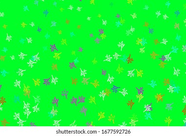Light Multicolor vector elegant pattern with sakura. Brand new colored illustration with leaves and branches. The best design for your business.