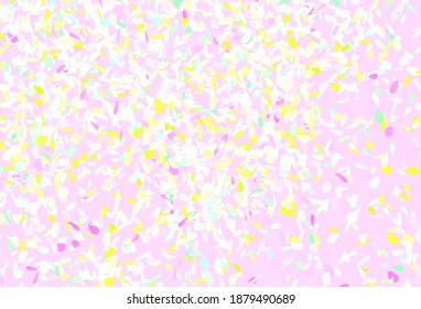 Light Multicolor vector elegant pattern with leaves. Blurred decorative design in Indian style with leaves. Pattern for heads of websites, designs.