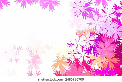 Light Multicolor vector elegant template with flowers. Abstract illustration with flowers in doodles style. Colorful pattern for kid's books.