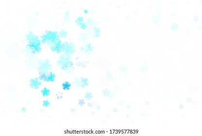 Light Multicolor vector elegant wallpaper with flowers. Glitter abstract illustration with flowers. Brand new design for your business.