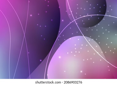 Light Multicolor vector Glitter abstract illustration with colorful dots, lines. Blurred decorative design in abstract style with bubbles. Base for booklets, leaflets
