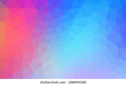 Light Multicolor vector gradient triangles texture. Geometric illustration in Origami style with gradient.  A completely new design for your leaflet.