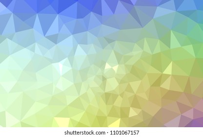 Light Multicolor vector gradient triangles template. Shining polygonal illustration, which consist of triangles. Completely new template for your banner.