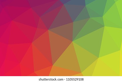 Light Multicolor vector gradient triangles pattern. Triangular geometric sample with gradient.  Brand new design for your business.