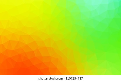 Light Multicolor vector gradient triangles texture. Shining polygonal illustration, which consist of triangles. Best triangular design for your business.