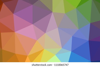 Light Multicolor vector gradient triangles template. Colorful illustration in polygonal style with gradient. Template for cell phone's backgrounds.
