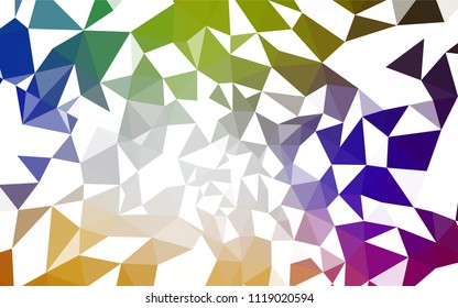 Light Multicolor vector gradient triangles template. Colorful abstract illustration with triangles. Brand new design for your business.