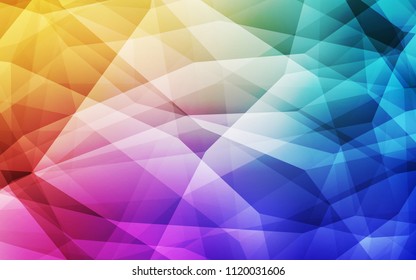 Light Multicolor vector gradient triangles template. Modern abstract illustration with triangles. Completely new template for your banner.