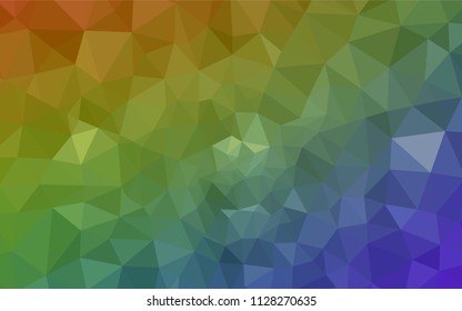 Light Multicolor vector gradient triangles pattern. A sample with polygonal shapes. New template for your brand book.