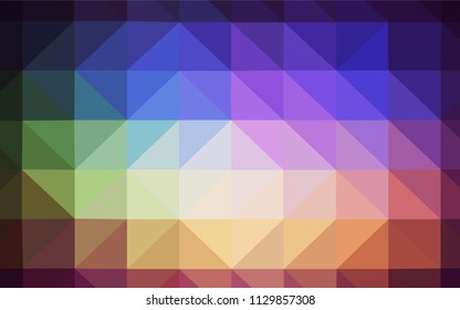 Light Multicolor vector gradient triangles template. Shining polygonal illustration, which consist of triangles. Template for cell phone's backgrounds.