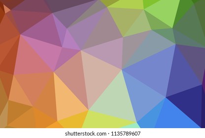 Light Multicolor vector gradient triangles template. Modern abstract illustration with triangles. A completely new design for your leaflet.