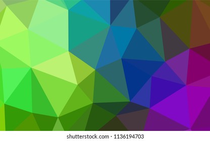 Light Multicolor vector gradient triangles pattern. A completely new color illustration in a polygonal style. A completely new design for your leaflet.