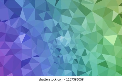 Light Multicolor vector gradient triangles texture. Geometric illustration in Origami style with gradient.  Template for cell phone's backgrounds.