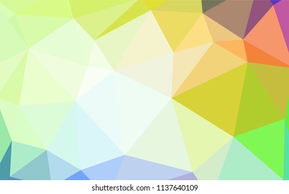 Light Multicolor vector gradient triangles pattern. Colorful illustration in abstract style with triangles. Polygonal design for your web site.