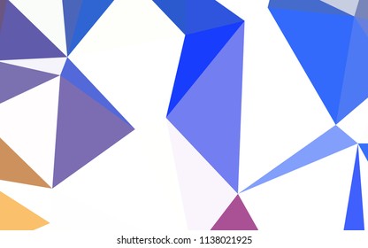 Light Multicolor vector gradient triangles template. Polygonal abstract illustration with gradient. Best triangular design for your business.
