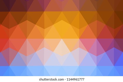 Light Multicolor vector gradient triangles texture. Creative illustration in halftone style with triangles. A completely new design for your leaflet.