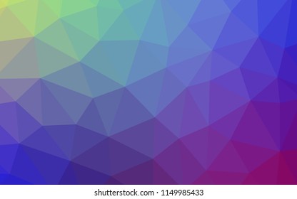 Light Multicolor vector gradient triangles texture. Elegant bright polygonal illustration with gradient. Completely new template for your banner.