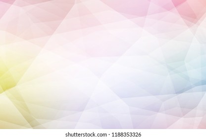 Light Multicolor vector gradient triangles template. Glitter abstract illustration with an elegant triangles. Polygonal design for your web site.