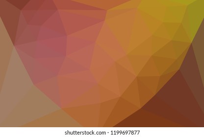 Light Multicolor vector gradient triangles pattern with a heart in a centre. Polygonal abstract illustration with gradient. Best triangular design for your business.