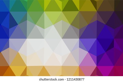 Light Multicolor vector gradient triangles template. Elegant bright polygonal illustration with gradient. Completely new template for your banner.
