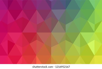 Light Multicolor vector gradient triangles pattern. Shining polygonal illustration, which consist of triangles. A new texture for your web site.