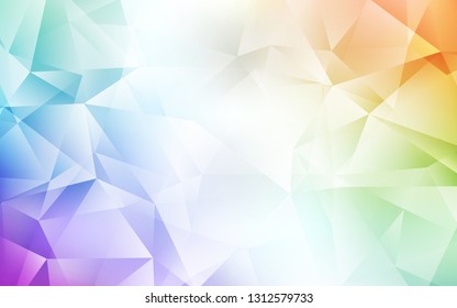 Light Multicolor vector gradient triangles pattern. Elegant bright polygonal illustration with gradient. Triangular pattern for your design.