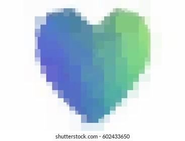 Light Multicolor vector greeting Card Happy Valentine's Day. Lettering with hearts on the white polygonal background. Colored rectangular illustration for your business.