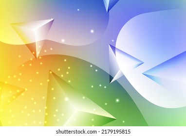 Light Multicolor vector Illustration with set of colorful abstract circles and lines. Beautiful colored illustration with blurred circles in nature style. Base for booklets, leaflets