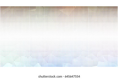 Light Multicolor vector illustration which consist of circles. Dotted gradient design for your business. Creative geometric background in halftone style with colored spots.