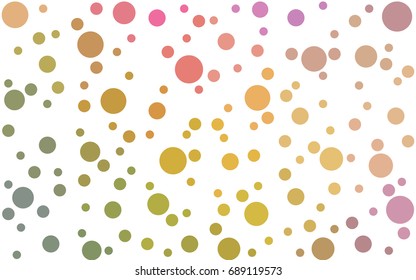 Light Multicolor vector illustration which consist of circles. Dotted gradient design for your business. Creative geometric background in halftone style with colored spots.