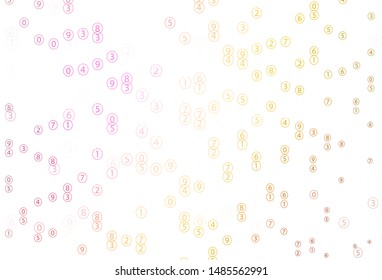 Light Multicolor vector layout with algebra elements. Colored mathematic signs with gradient on white background. Template for landing page of typography.