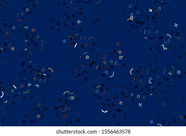 Light Multicolor vector layout with algebra elements. Modern geometrical illustration with numerals. Pattern for ad, booklets, leaflets of education.