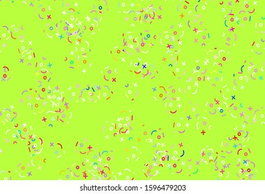 Light Multicolor vector layout with algebra elements. Illustration with Numeral symbols on abstract template. Template for landing page of typography.